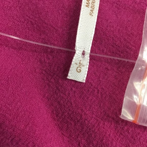 Free People Linen Sensual Safari Red Berry Wrap Dress Size Large NWT Women's - Picture 9 of 10